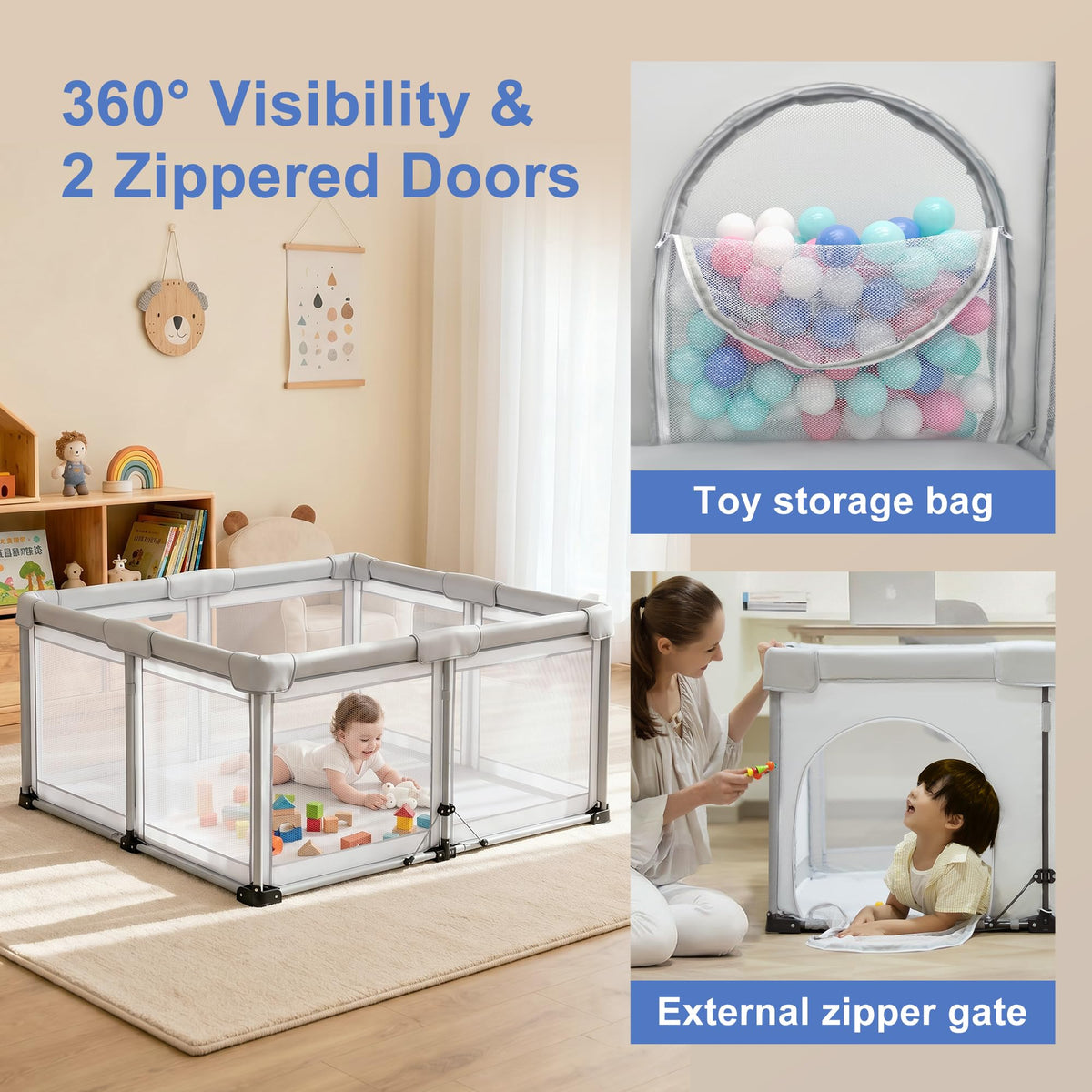 Foldable Baby Playpen X795