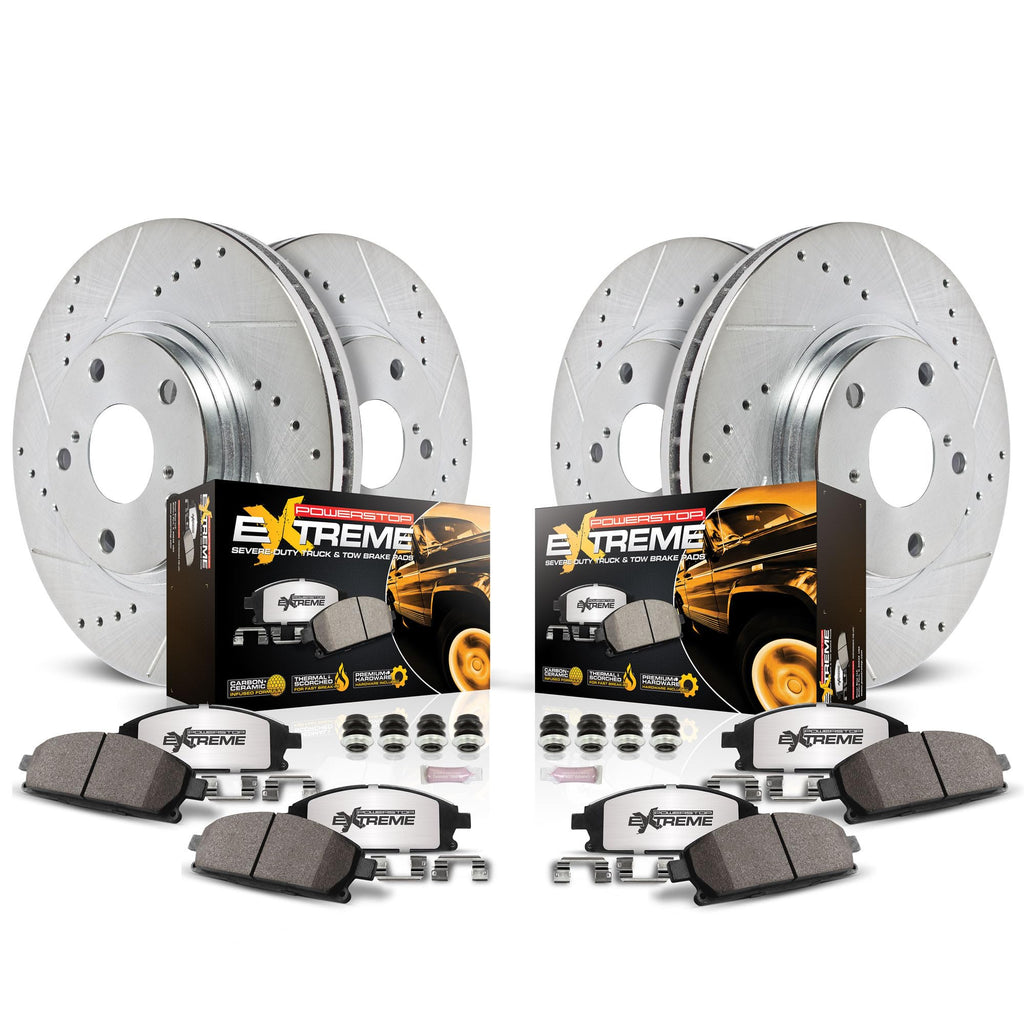 Front & Rear Brake Pad & Rotor Kit Z635