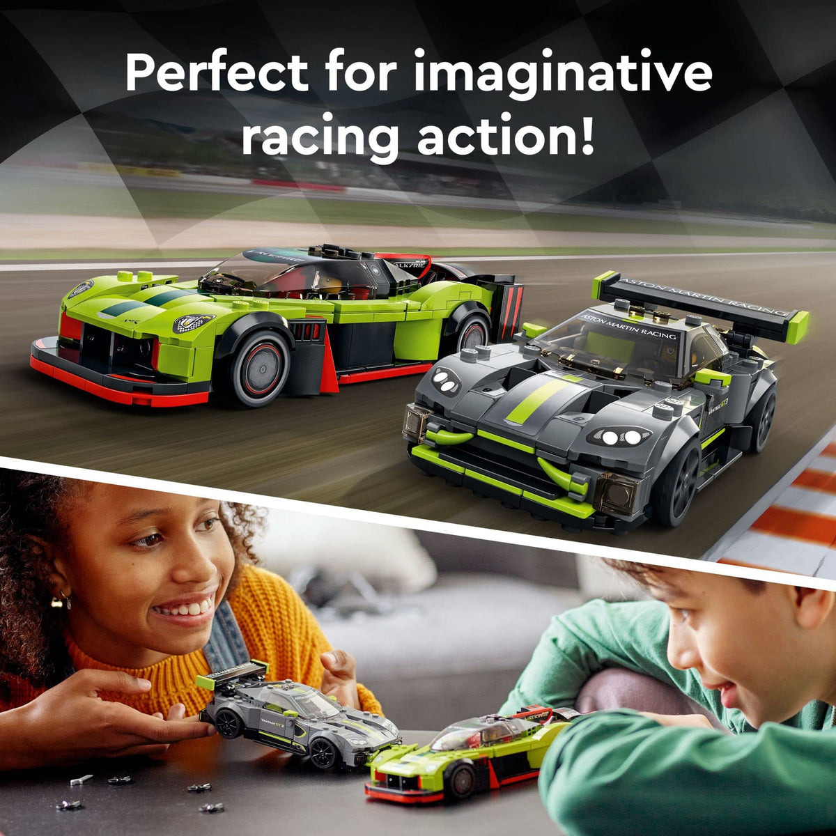 Race Car and Toy Set with 2 Driver Minifigures T56935