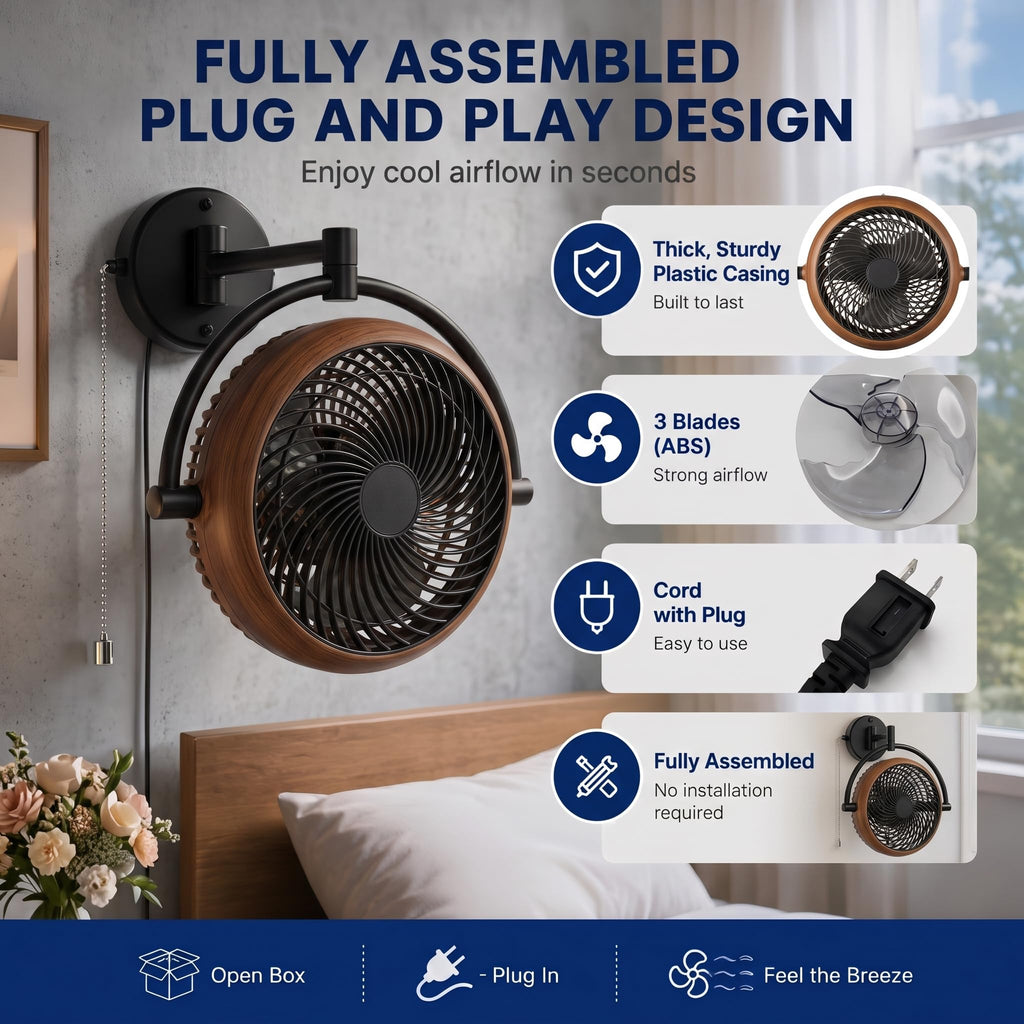10 Inch Oscillating Wall Mount Fan K953