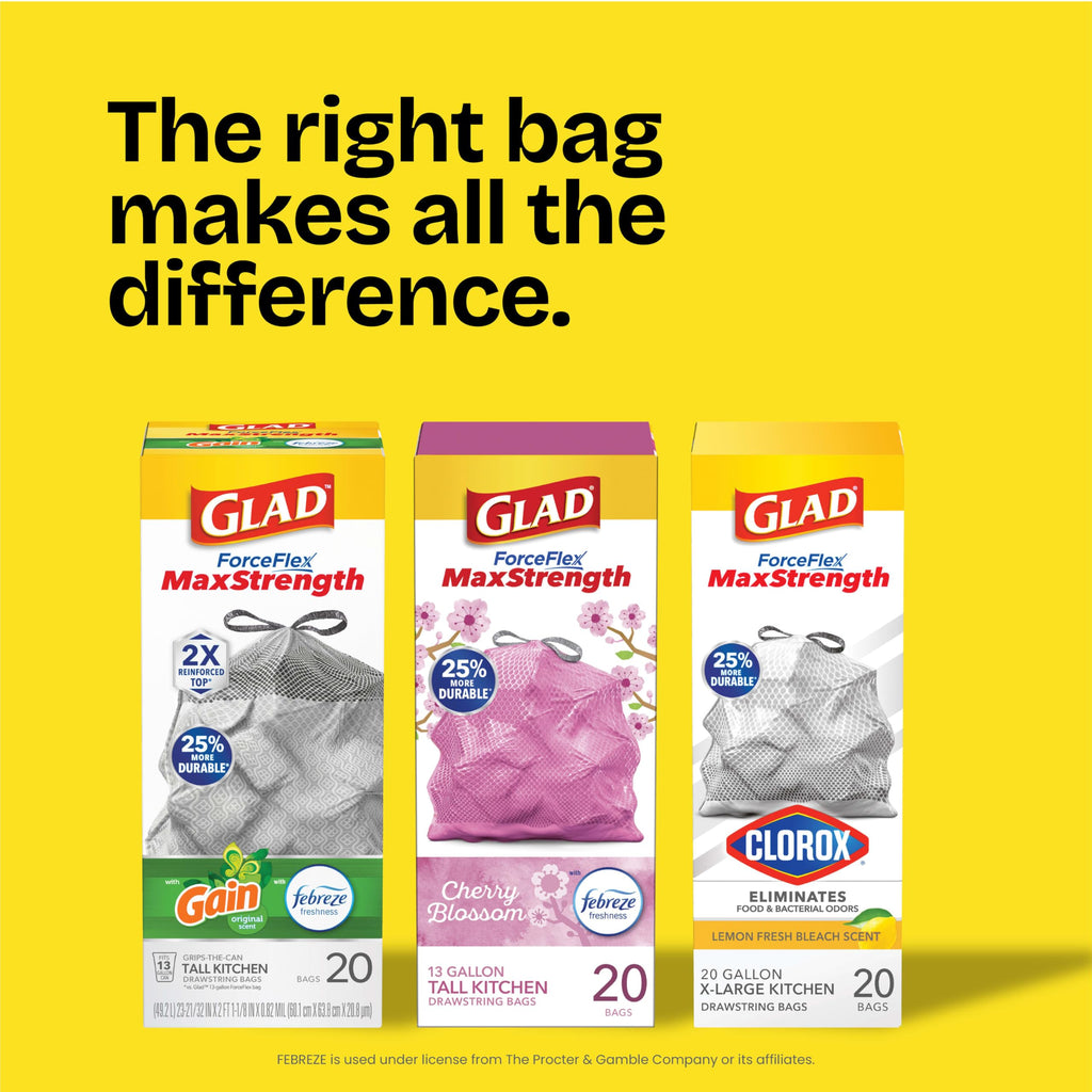 Small 4 Gallon Drawstring Trash Bags 80 Count G1737