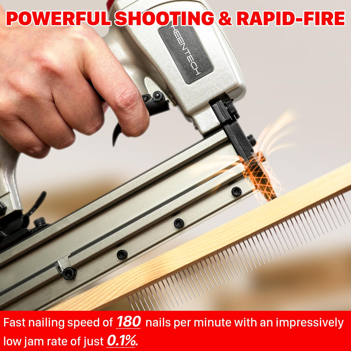 Pneumatic Pin Nailer 23 Gauge with 2160pcs Pin Nails J5738