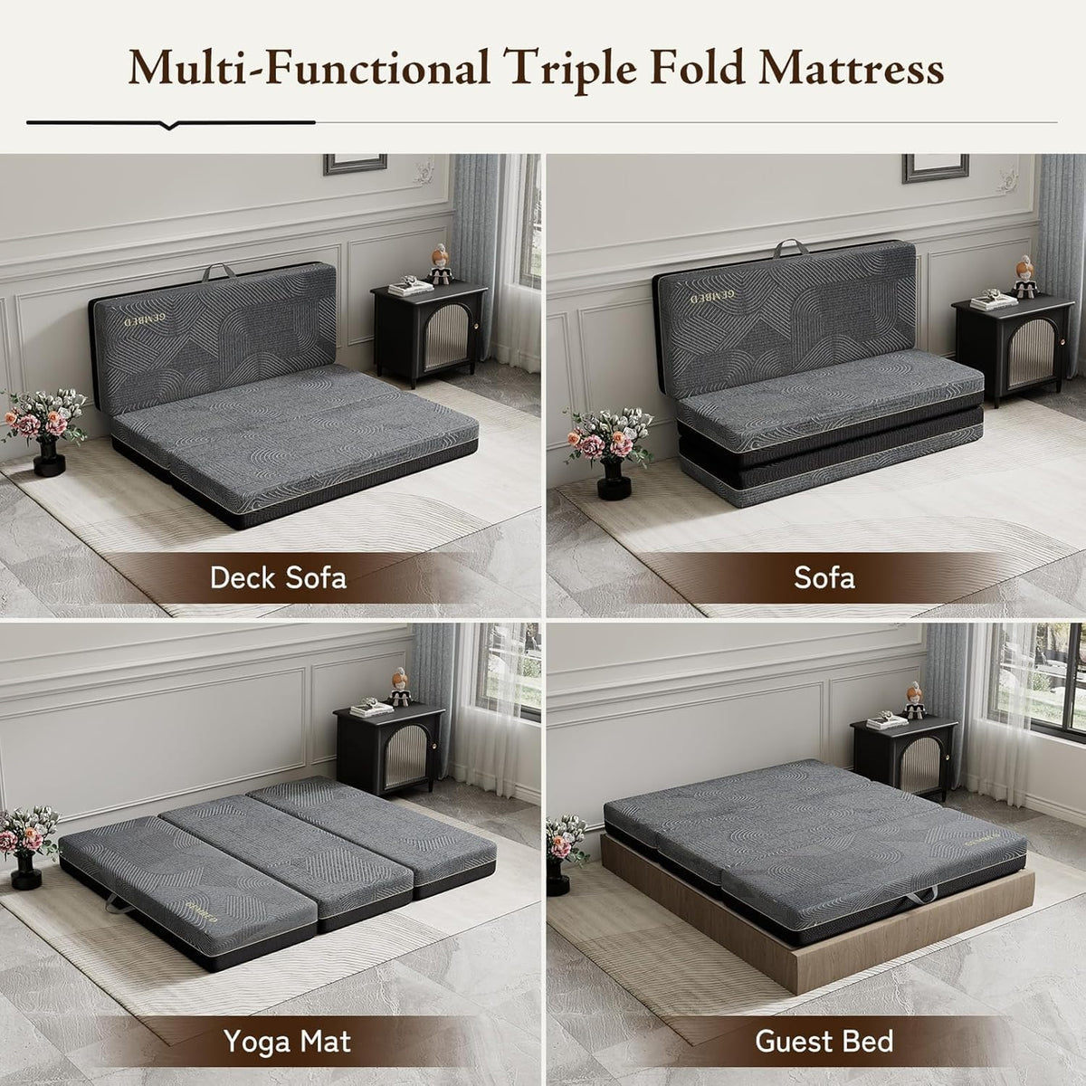 Queen Size 6 Inch Folding Mattress A173