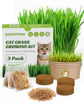 3 Pack Cat Grass Kit with Biodegradable Pots, Soil & Seeds Z6413