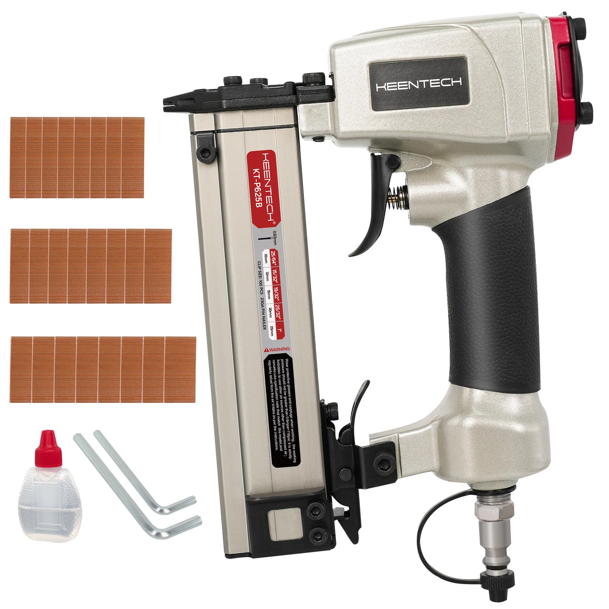 Pneumatic Pin Nailer 23 Gauge with 2160pcs Pin Nails J5738