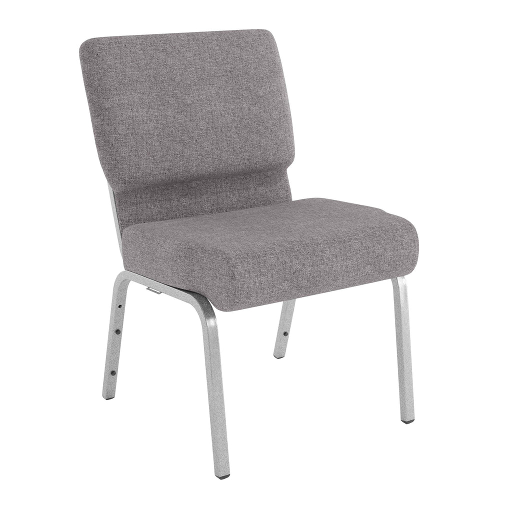 Gray 21" W Stacking Church Chair 4-Pack J462223