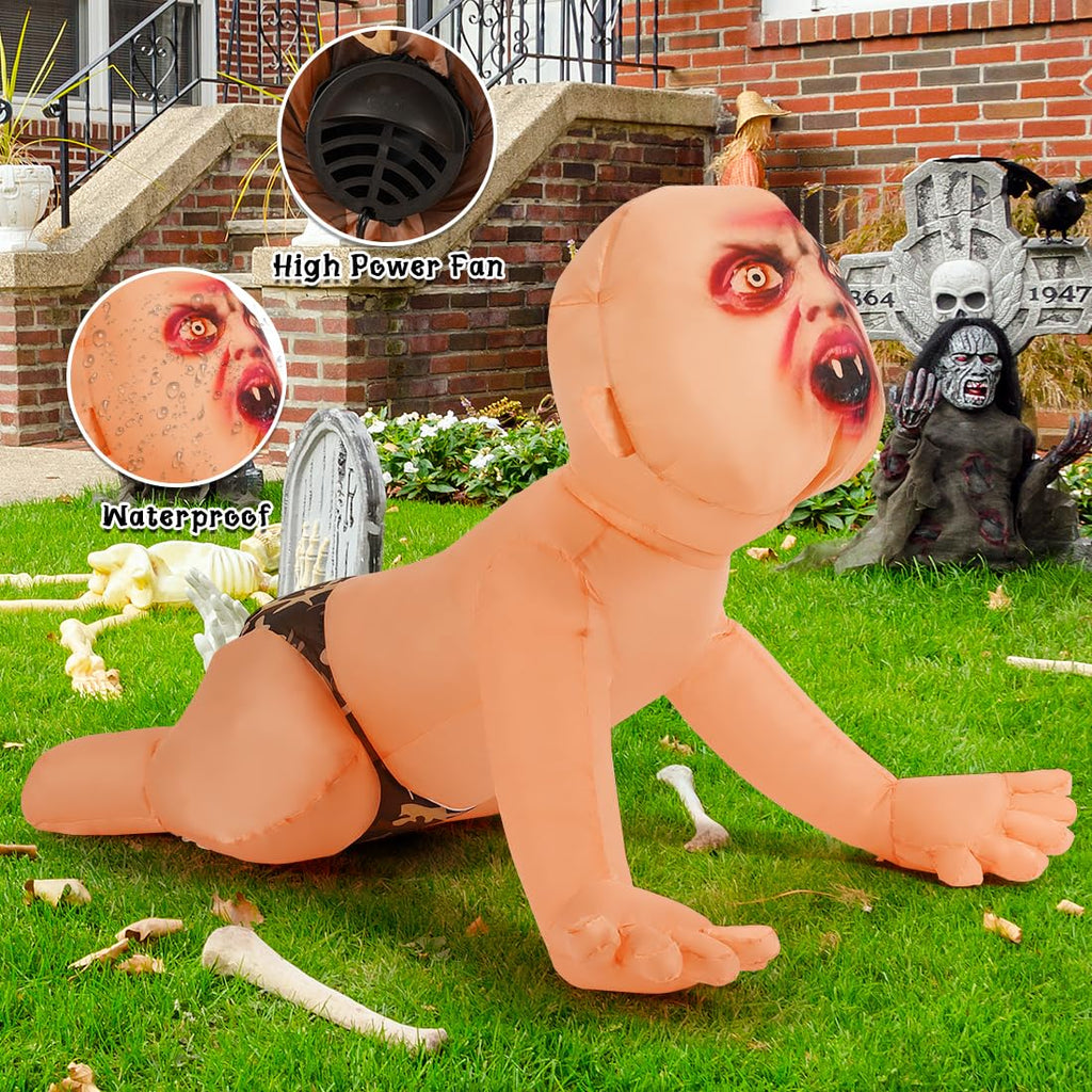 4 FT Inflatable Zombie with Built-in LEDs C2186