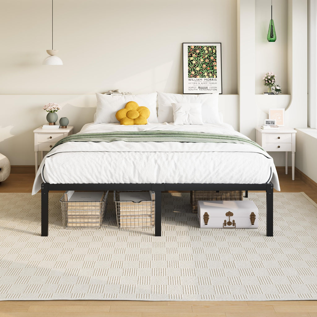 Queen 14 inch Metal Bed Frame with Storage Space B416004