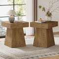 Small End Table Set of 2 Light Brown F89090