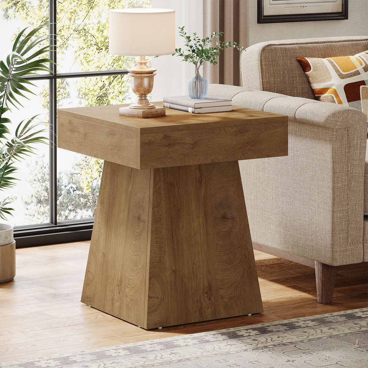 Small End Table Set of 2 Light Brown F89090