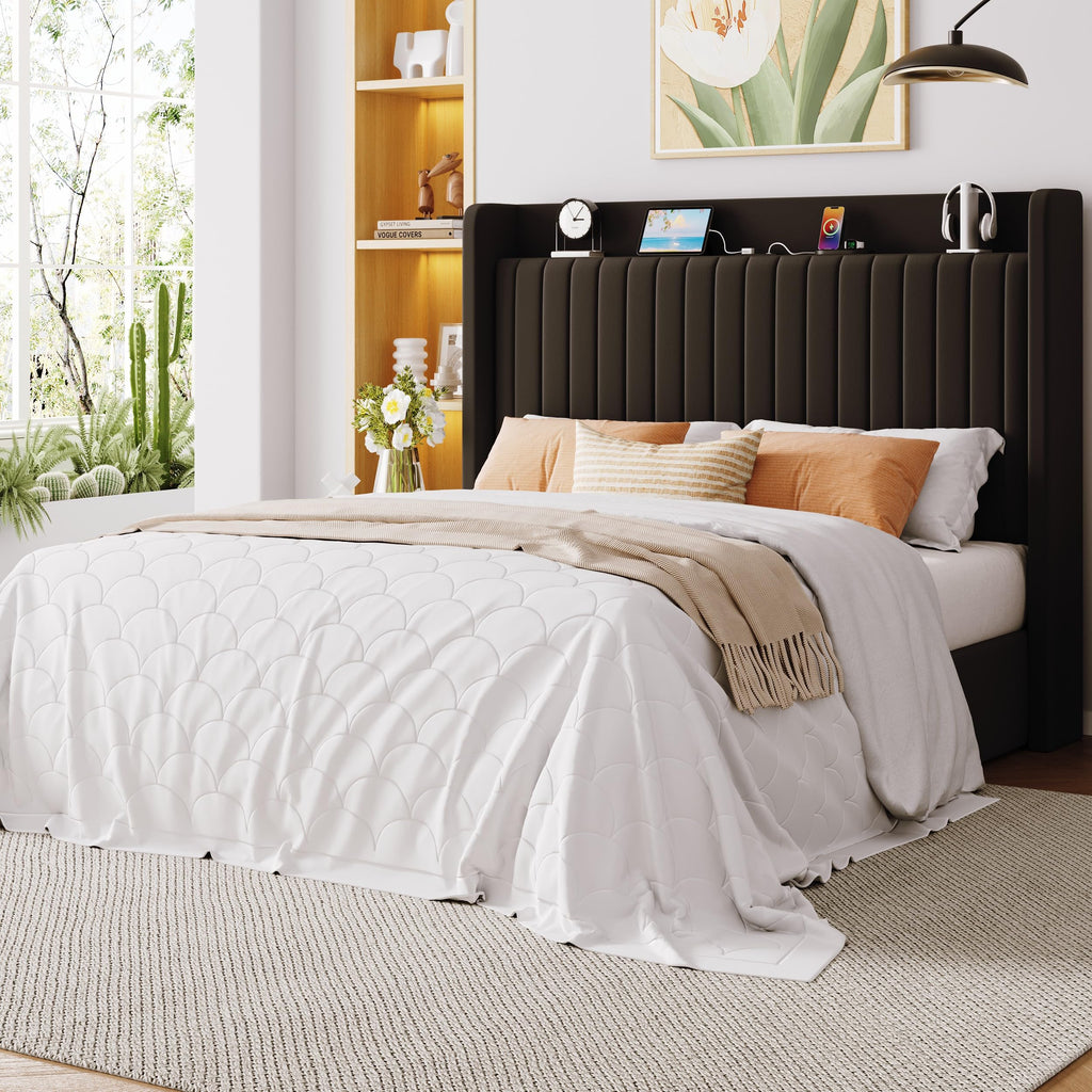 Full Lift Up Storage Hydraulic Bed Frame Black H802
