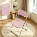 Folding Chairs 300lb Capacity Steel Frame 2-Pack Pink Y8691