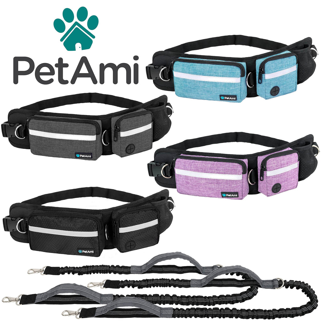 Hands Free Dog Leash with Waist Belt Bag I297817