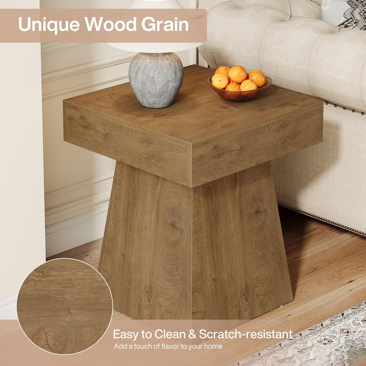 Small End Table Set of 2 Light Brown F89090
