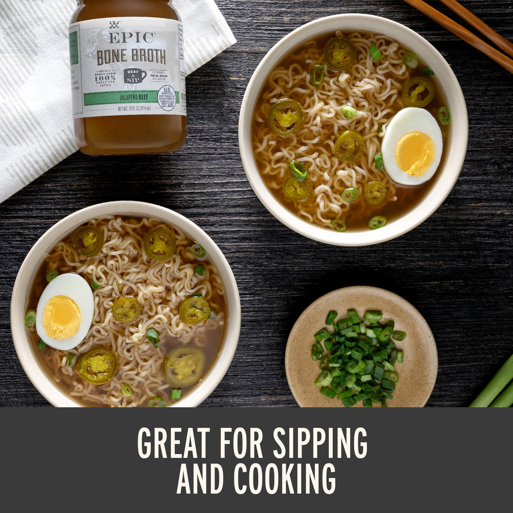 Beef Jalapeno Sea Salt Bone Broth 14 fl oz Pack of 6 Z9527
