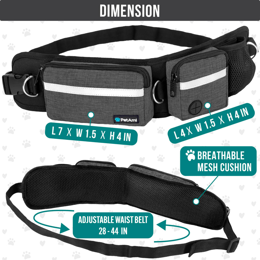 Hands Free Dog Leash with Waist Belt Bag I297817