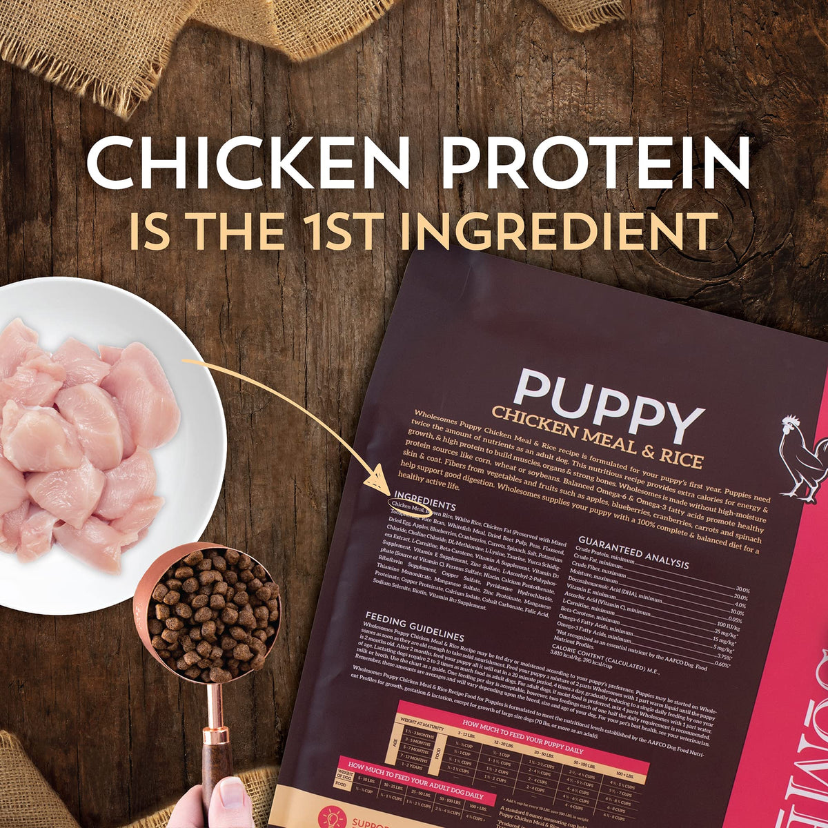 Chicken Meal & Rice Dry Puppy Food 16.5 lb X8260