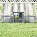 Extra Large Wood Rabbit Hutch with Cleaning Tray R1189