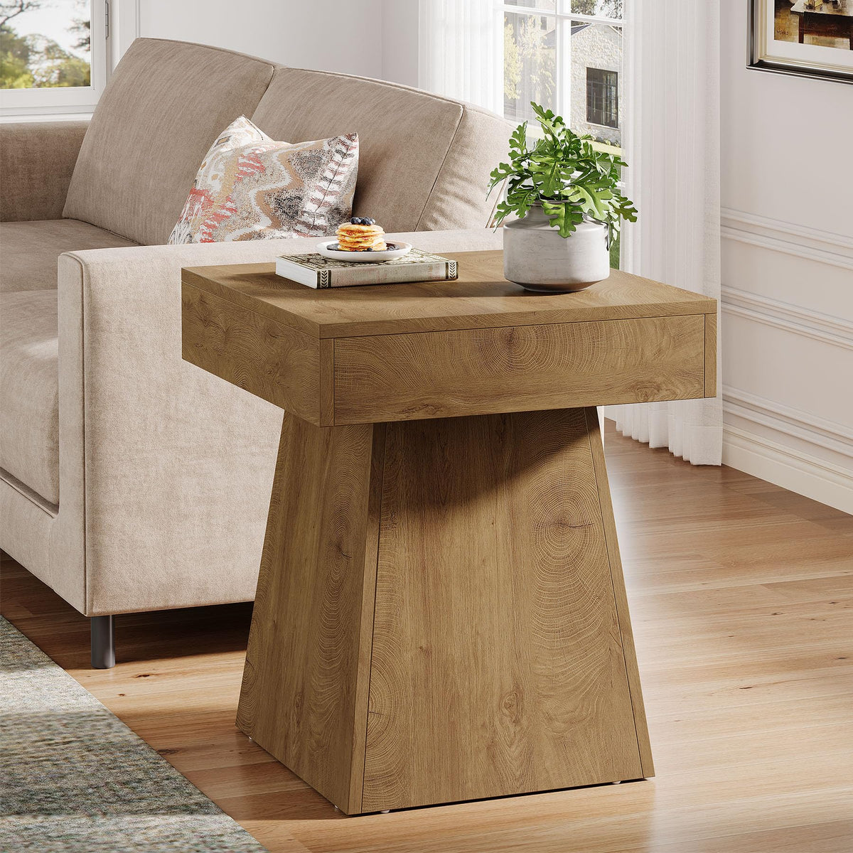 Small End Table Set of 2 Light Brown F89090
