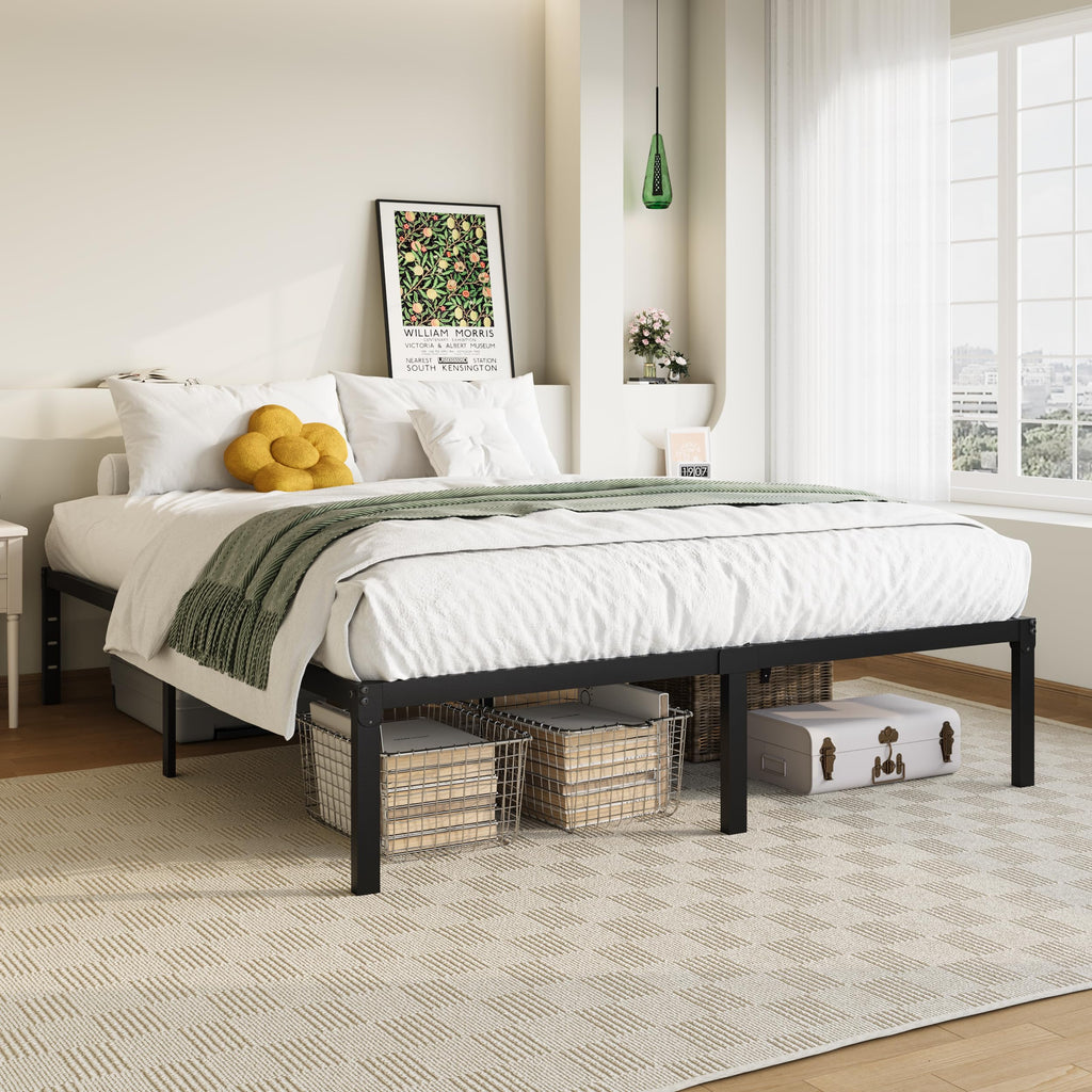 Queen 14 inch Metal Bed Frame with Storage Space B416004