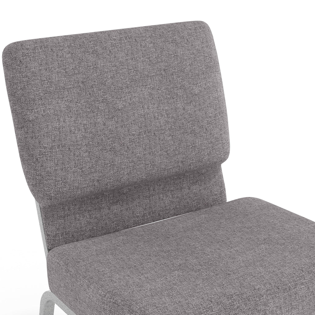 Gray 21" W Stacking Church Chair 4-Pack J462223